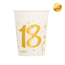 BICCHIERI 250CC 18 ANNI GOLD 8PZ