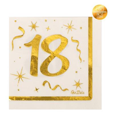 TOVAGLIOLI 33X33 3V 18 ANNI ORO METAL 16PZ