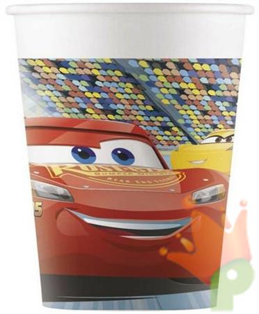BICCHIERI CARTA 200ML CARS 3 8PZ