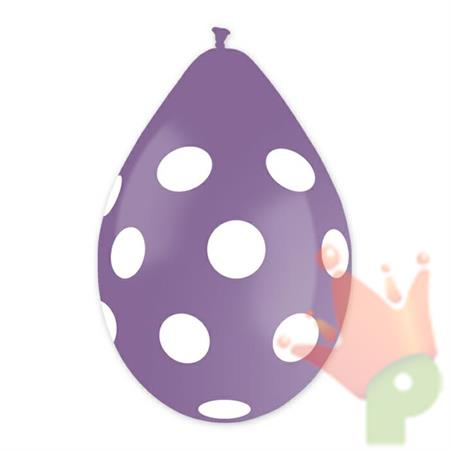 PALLONCINI 12INCH - 30CM ALL AROUND POIS GLICINE 10PZ