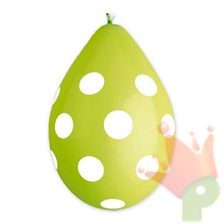 PALLONCINI 12INCH - 30CM ALL AROUND POIS VERDE MELA 10PZ