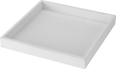 VASSOIO DI LEGNO BIANCO 30X30 CM