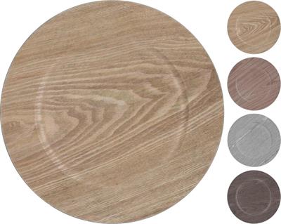 PIATTO 33CM EFFETTO LEGNO 33CM