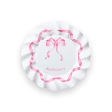 PIATTI 20CM BATTESIMO ROSA 8PZ
