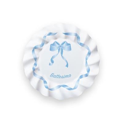 PIATTI 20CM BATTESIMO CELESTE 8PZ