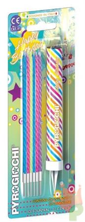 FONTANA PER TORTA + 12 CANDELINE