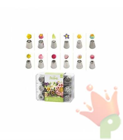 COFANETTO CON CORNETTI FIORI 12PZ N°3