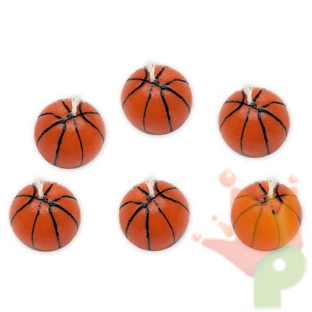 CANDELINA PALLONE BASKET 3CM 6PZ