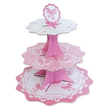 ALZATINA 3 PIANI 35-26-21X H.35CM IL MIO BATTESIMO ROSA