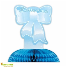 CENTROTAVOLA 28X32CM IL MIO BATTESIMO CELESTE