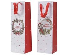 BUSTA CARTA PORTA BOTTIGLIA MERRY CHRISTMAS