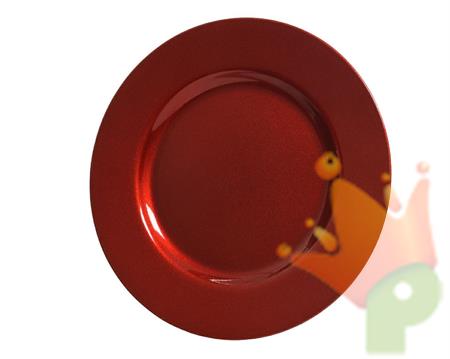 SOTTOPIATTO IN PLASTICA 25CM ROSSO