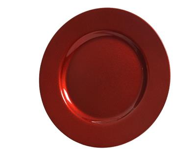 SOTTOPIATTO IN PLASTICA 25CM ROSSO