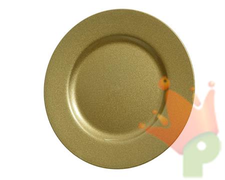 SOTTOPIATTO IN PLASTICA 25CM ORO