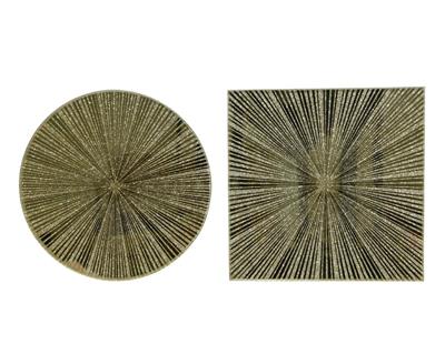 PIATTO ROTONDO/QUADRATO 20CM ORO
