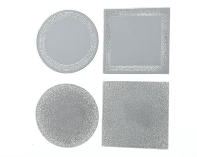 PIATTO QUADRATO/ROTONDO 10CM ARGENTO