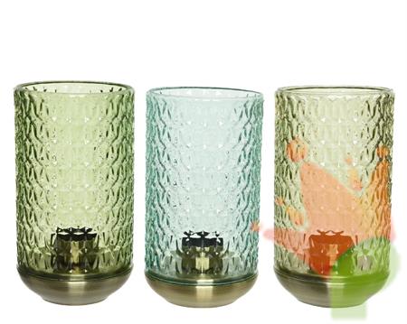 PORTA TEALIGHT 12X22CM VERDE