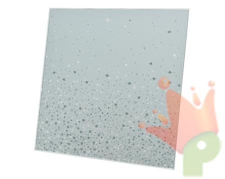 PIATTO 20X20CM GLITTER ARGENTO