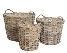 CESTINO IN VIMINI 37X35CM GRIGIO