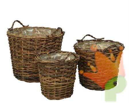 CESTINO IN RATTAN 30CM MARRONE