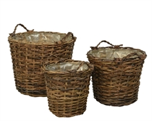 CESTINO IN RATTAN 25CM MARRONE