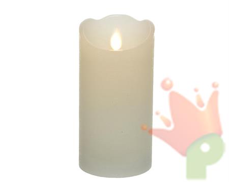 CANDELA LED 7,5X15CM CREMA