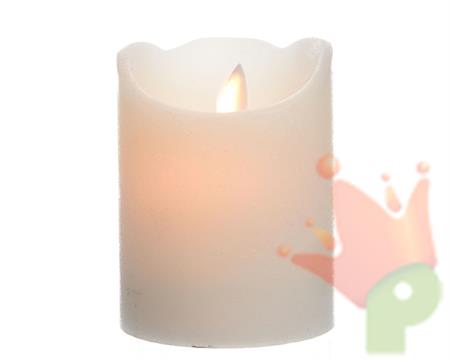 CANDELA LED 7,5X10CM CREMA