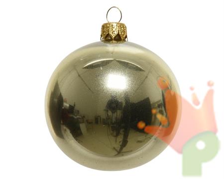 PALLINA PER ALBERO 10CM CHAMPAGNE LUCIDO 4PZ