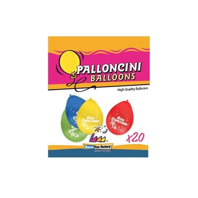 PALLONCINI 9INCH MULTICOLOR BUON COMPLEANNO 20PZ
