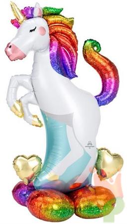 PALLONCINO MYLAR AIRLOONZ 83X139CM UNICORNO