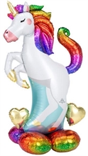 PALLONCINO MYLAR AIRLOONZ 83X139CM UNICORNO