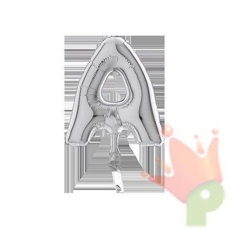 PALLONCINO MYLAR LETTERA A 7INCH - 18CM ARGENTO 10PZ