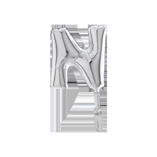 PALLONCINO MYLAR LETTERA N 7INCH - 18CM ARGENTO 10PZ