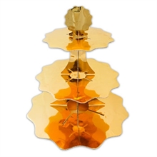 ALZATINA 3 PIANI 35-26-21X H.35CM ORO METAL