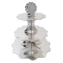 ALZATINA 3 PIANI 35-26-21X H.35CM ARGENTO