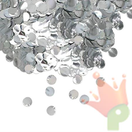 CORIANDOLI IN FOIL 2CM ARGENTO METAL 5GR