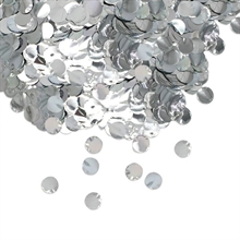 CORIANDOLI IN FOIL 2CM ARGENTO METAL 5GR