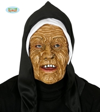 MASCHERA MONACA TERRORE CON CAPPUCCIO