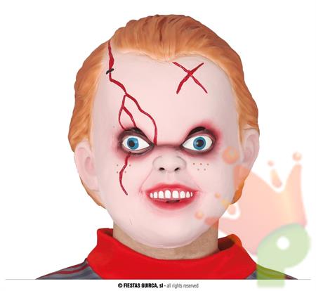 MASCHERA BAMBOLA ASSASSINA CHUCKY IN LATTICE