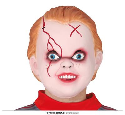 MASCHERA BAMBOLA ASSASSINA CHUCKY IN LATTICE