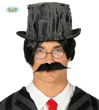 CILINDRO NERO CON RAGNATELE IN FELTRO