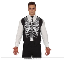 SET GILLET E CRAVATTA SCHELETRO