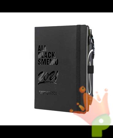AGENDA ALL BLACK SMEMO 12 MESI SETTIMANALE