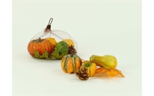 SACCHETTO CON ZUCCHE 18X18CM