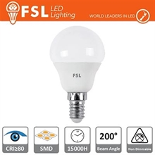 LAMPADINA A SFERA 5,5W 6500K E14 480LM