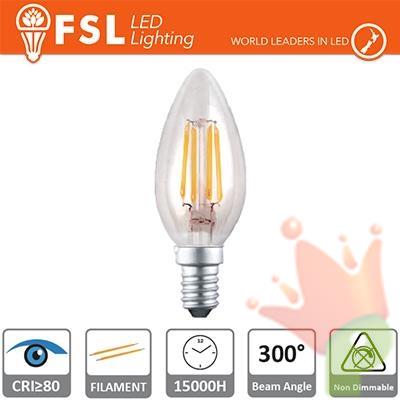 LAMPADINA FILAMENTO OLIVA 4W 2700K E14 400LM