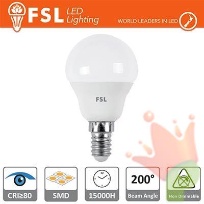 LAMPADINA A SFERA 5,5W 4000K E14 470LM