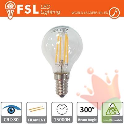 LAMPADA FILAMENTO SFERA 4W 2700K E14 400LM
