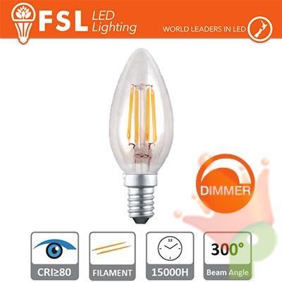 LAMPADA FILAMENTO OLIVA 4W 2700K E14 400LM DIMMERABILE