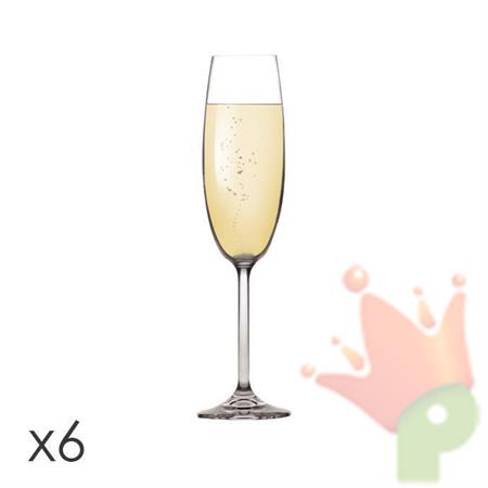 FLUTE CHAMPAGNE 220ML CHARLIE 6PZ